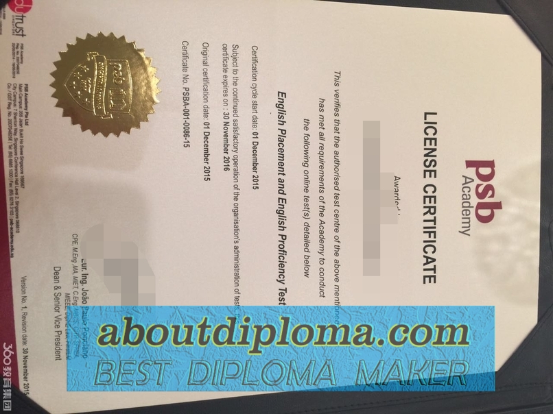 How to Buy a Fake PSB Academy Diploma: A Step-by-Step Guide - 专业证书